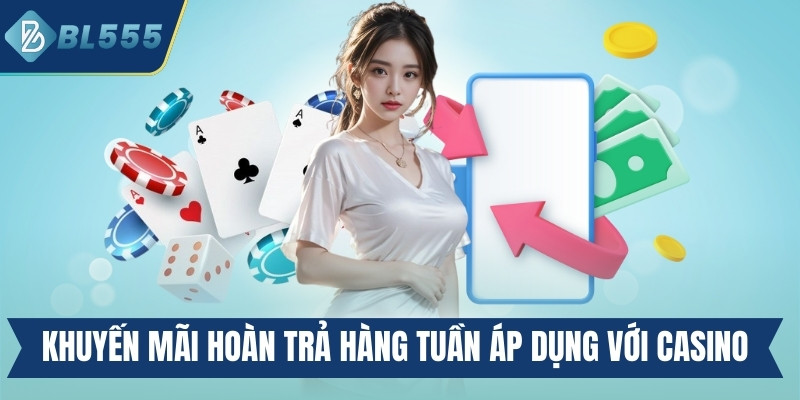 Khuyến mãi hoàn trả hàng tuần áp dụng với Casino