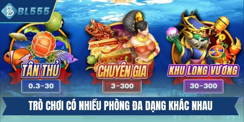 Trò chơi có nhiều phòng đa dạng khác nhau